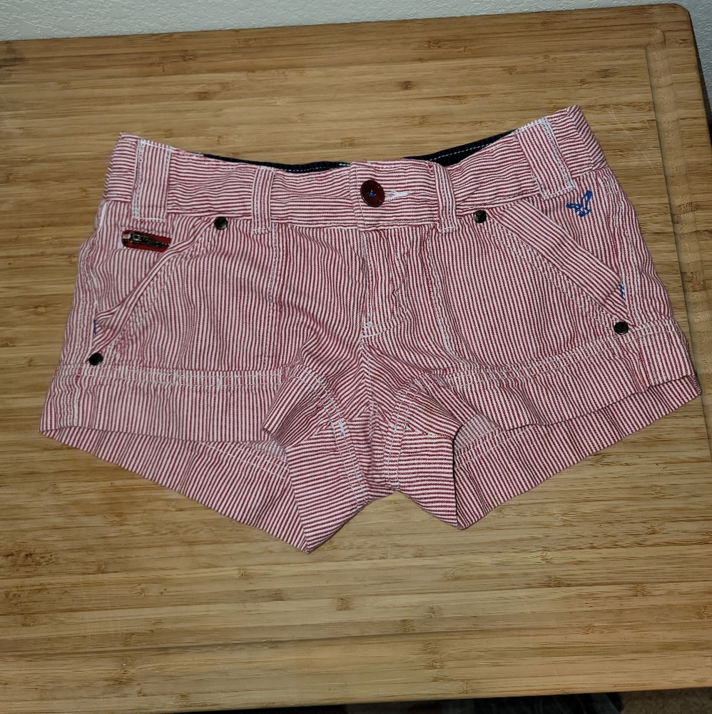 American eagle stiped shorts size 0